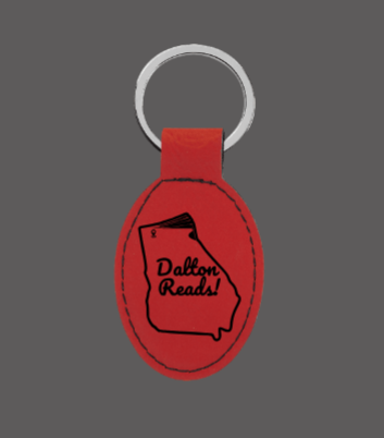 Dalton Reads! Engraved Leather Keychain